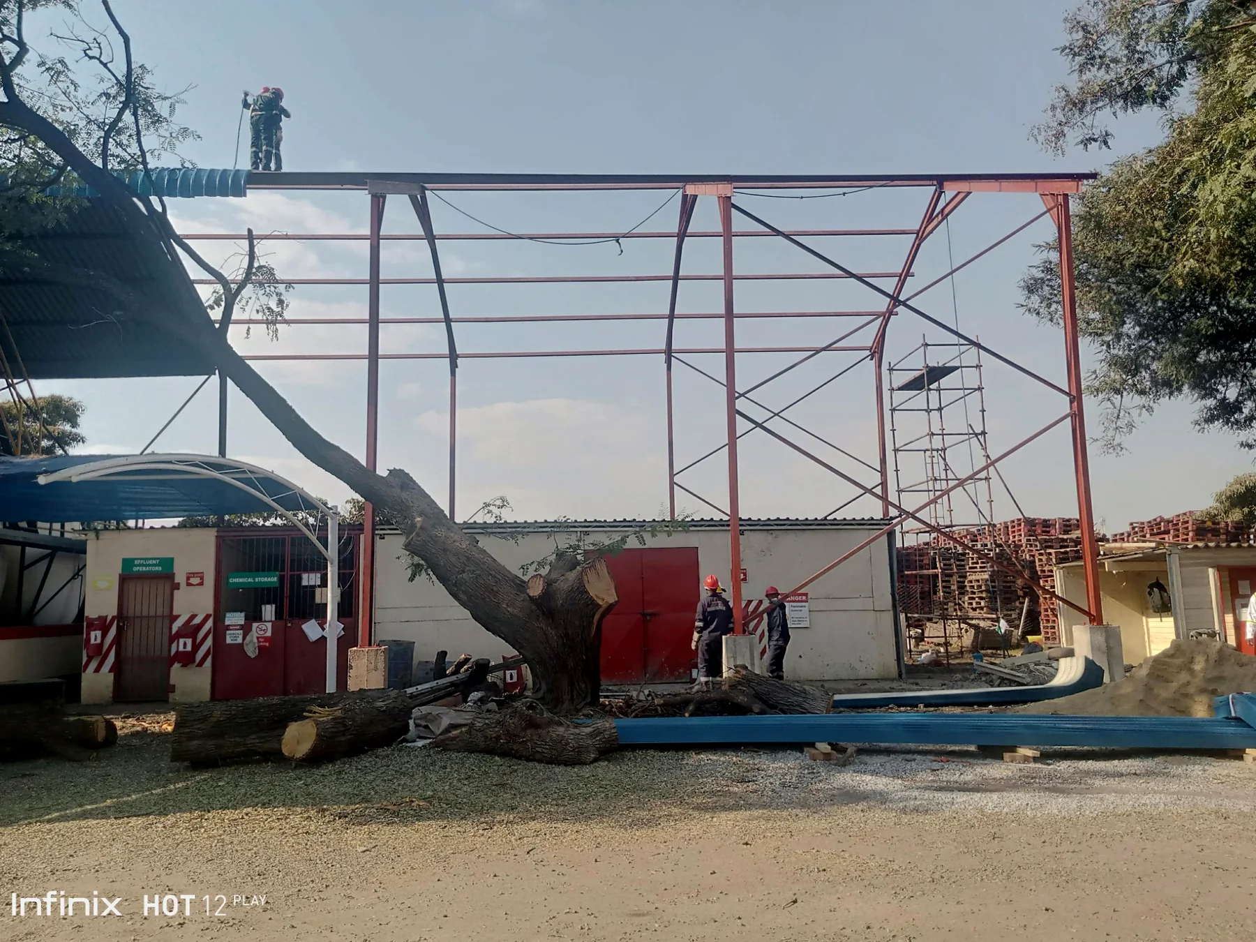 Votice Engineering structural steel frame under construction